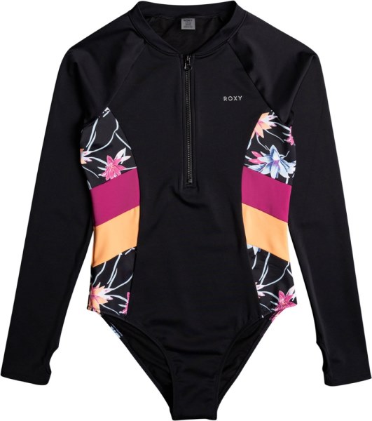 Roxy Active Traje De Baño De Una Pieza De Manga Larga Mujer Rei Co-op Floral Flow