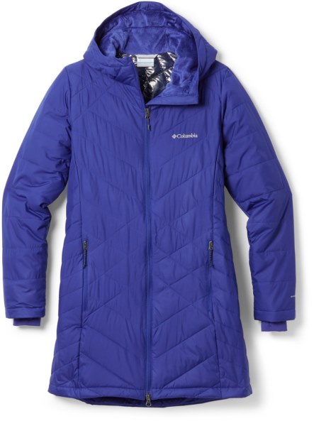 Chaqueta Larga Con Capucha Dark Sapphire Rei Co-op Columbia Heavenly Mujer