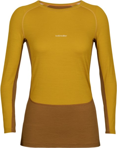 Silent Gold Icebreaker 200 Zoneknit Camiseta Interior De Manga Larga Con Cuello Redondo Mujer Rei Co-op