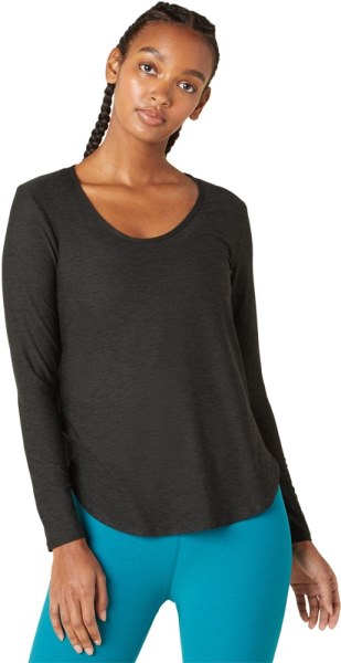 Rei Co-op Más Allá De Yoga Camiseta De Manga Larga Con Cuello Redondo Mujer Darkest Night