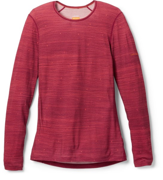 Cherry-flash Icebreaker 200 Oasis Manga Larga Crewe Pistas De Esquí Top Mujer Rei Co-op