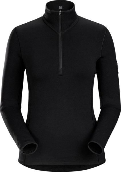 Camiseta Interior Arc'teryx Rho Heavyweight Con Cuello Y Cremallera Mujer Rei Co-op Negro