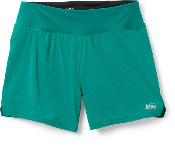 Shorts De Running Crater Verde Azulado Rei Co-op Swiftland 5 Mujer