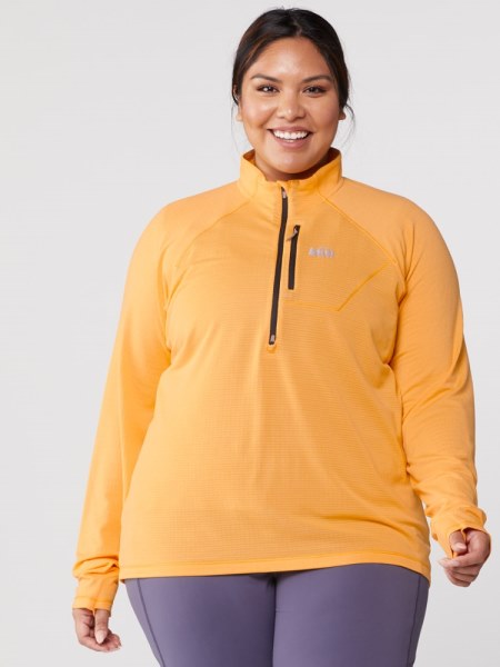 Amarillo Jersey De Running Con Media Cremallera De Rei Co-op Swiftland Mujer Tallas Grandes
