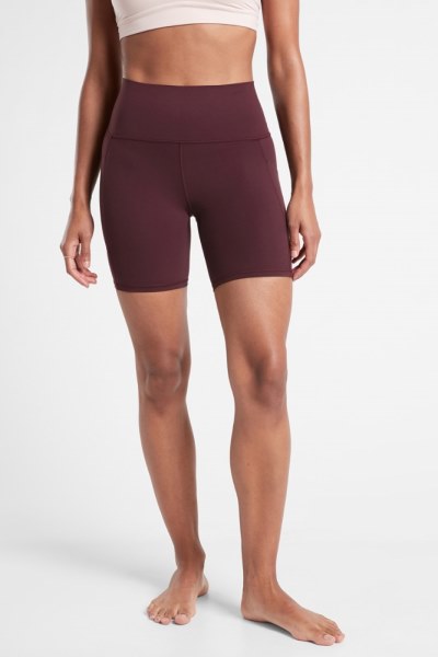 Athleta Salutation Stash Pocket Shorts Mujer 7 Entrepierna Rei Co-op Spiced Cabernet