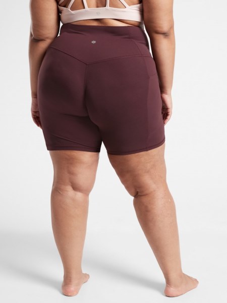 Athleta Salutation Stash Pocket Shorts Mujer 7 Entrepierna Rei Co-op Spiced Cabernet