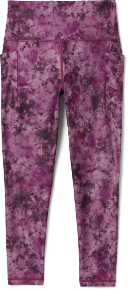 Medias Estampadas 7/8 Con Estampado Floral Y Corbata Violeta Rei Co-op Athleta Salutation Stash Pocket Ii Mujer