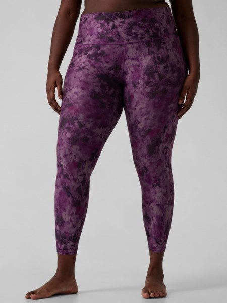 Rei Co-op Athleta Salutation Stash Pocket Ii Mallas Estampadas 7/8 Mujer Tallas Grandes Violeta