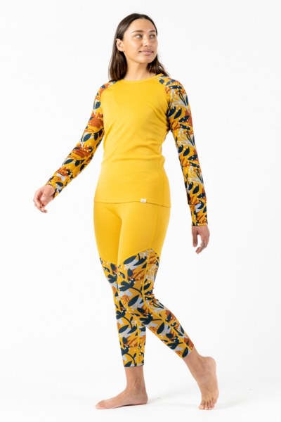 Camiseta Interior Amarilla Con Manga Raglán Evie De Centeno Salvaje Mujer Rei Co-op