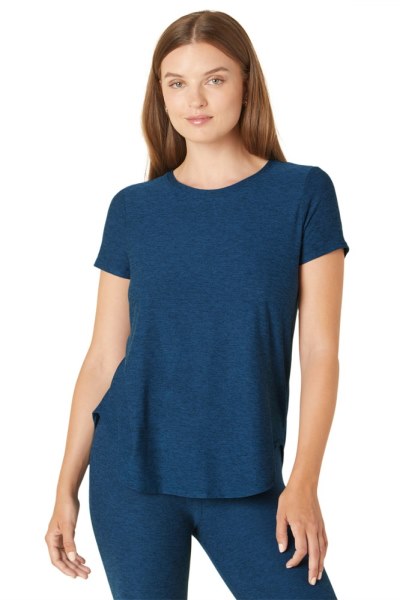 Rei Co-op Beyond Yoga On The Down Camiseta Baja Mujer Azul