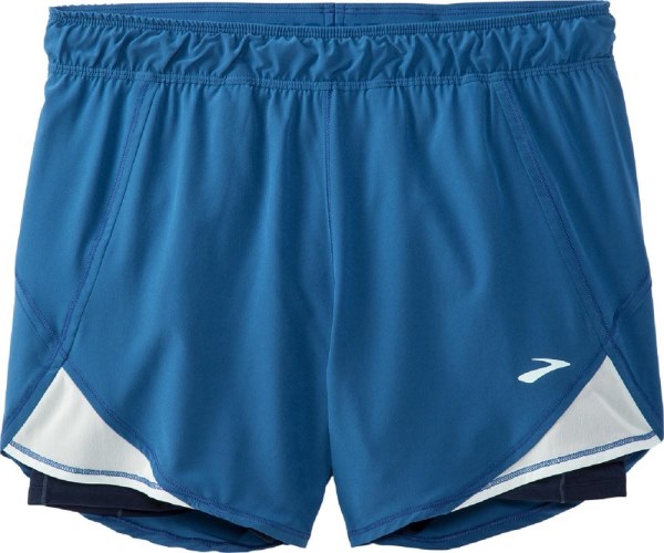 Pantalones Cortos Brooks Chaser 5 2 En 1 Mujer Rei Co-op Azul