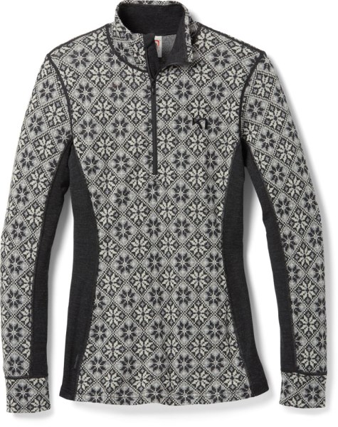 Camiseta Interior Con Media Cremallera Kari Traa Rose Mujer Rei Co-op Negro