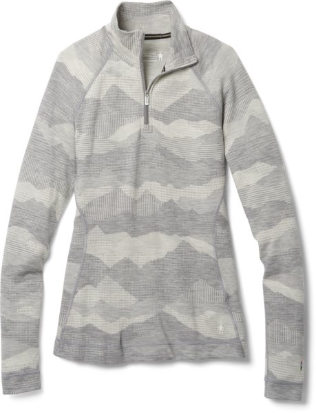 Camiseta Interior Con Cierre De Un Cuarto De Lana Merina Térmica Clásica Smartwool Mujer Rei Co-op Gris