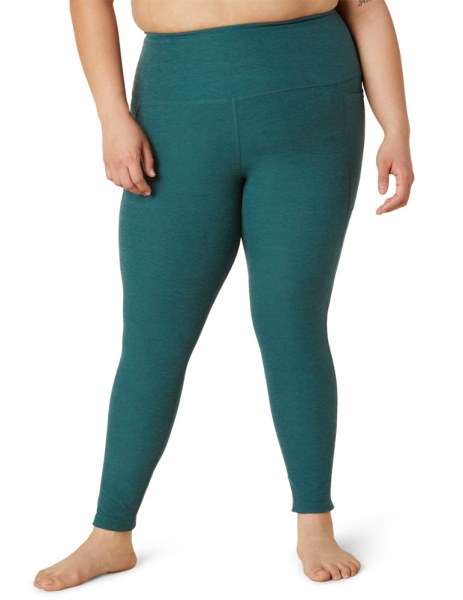Sea Rei Co-op Yoga Spacedye Fuera Del Bolsillo De Cintura Alta Midi Leggings Mujeres Tallas Grandes