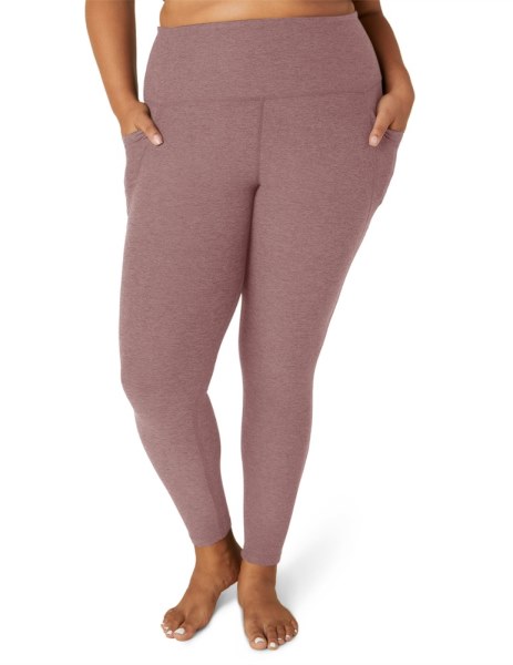 Yoga Spacedye Out Of Pocket Leggings Midi De Cintura Alta Mujeres Tallas Grandes Rei Co-op Marrón