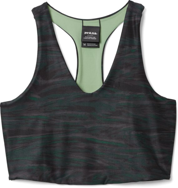 Crop Top Negro Prana Momento Rei Co-op