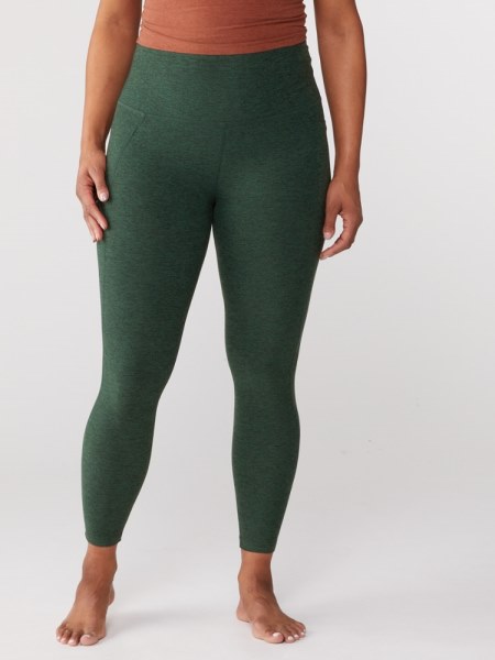 Polainas Midi De Talle Alto Fuera Del Bolsillo De Rei Co-op Green Beyond Yoga Mujer