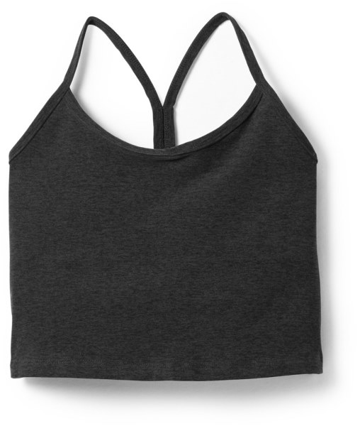 Más Allá De Yoga Camiseta Sin Mangas Recortada Con Espalda Cruzada Entallada Spacedye Mujer Rei Co-op Darkest Night