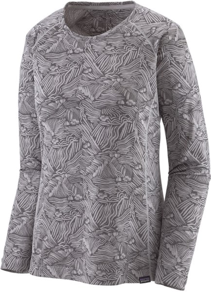 Camiseta De Cuello Redondo De Peso Medio Capilene Patagonia Gris Co-op De Rei Mujer