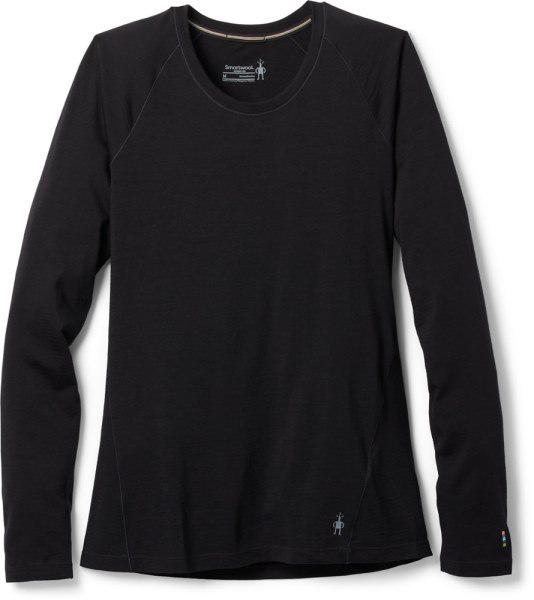 Rei Co-op Smartwool Classic All-season Merino Capa Base Manga Larga Top Negro Mujer