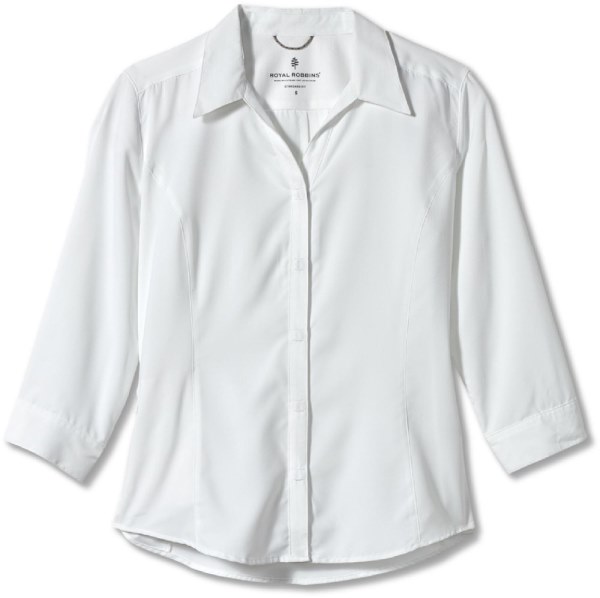 Rei Co-op White Royal Robbins Expedición Camisa De Manga 3/4 Mujer