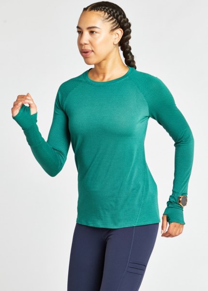 Rei Co-op Oiselle Flyout Camisa De Manga Larga Mujer Douglas Fir