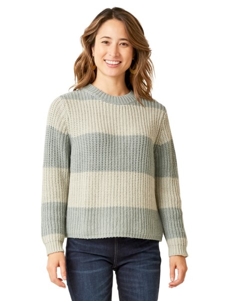 Carve Designs Suéter A Rayas Walsh Mujer Thyme Bold Rei Co-op
