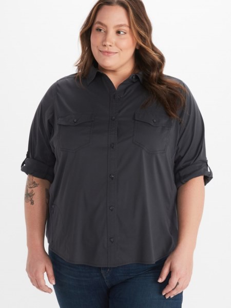 Marmot Annika Camisa De Manga Larga Mujer Tallas Grandes Dark Steel Rei Co-op