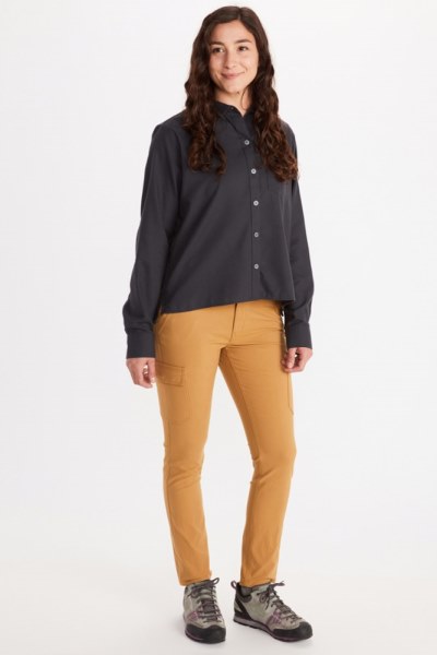 Marmot Barrie Camisa Ligera De Franela De Manga Larga Mujer Rei Co-op Dark Steel