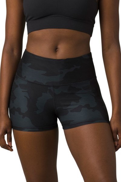 Prana Layna Shorts Mujer Negro Camo Rei Co-op