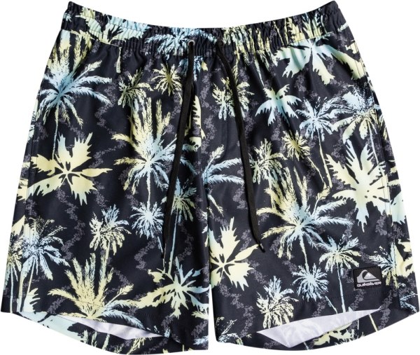 Pantalón Corto Elástico Quiksilver Ocean Mix Para Niños Rei Co-op Negro