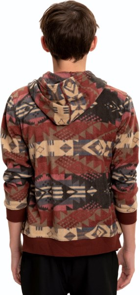 Burdeos Tribal Rei Co-op Hilos 4 Pensamiento Polar Sudadera Con Capucha Y Cremallera Completa Niño