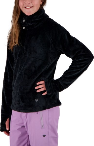 Negro Rei Co-op Obermeyer Furry Fleece Top Chicas