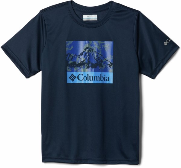 Camiseta Columbia Terra Trail Azul Marino Rei Co-op Para Niños