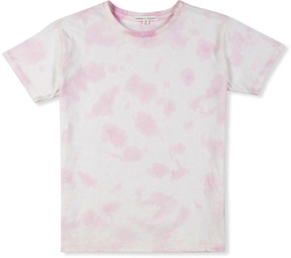 Hilos 4 Pensamiento Nube Lavado Camiseta Extragrande Niño Rei Co-op Rosa