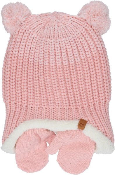 Conjunto De Gorro Y Manoplas Con Orejeras Ollie Del Caos Para Niños Pequeños/niño Rei Co-op Rosa